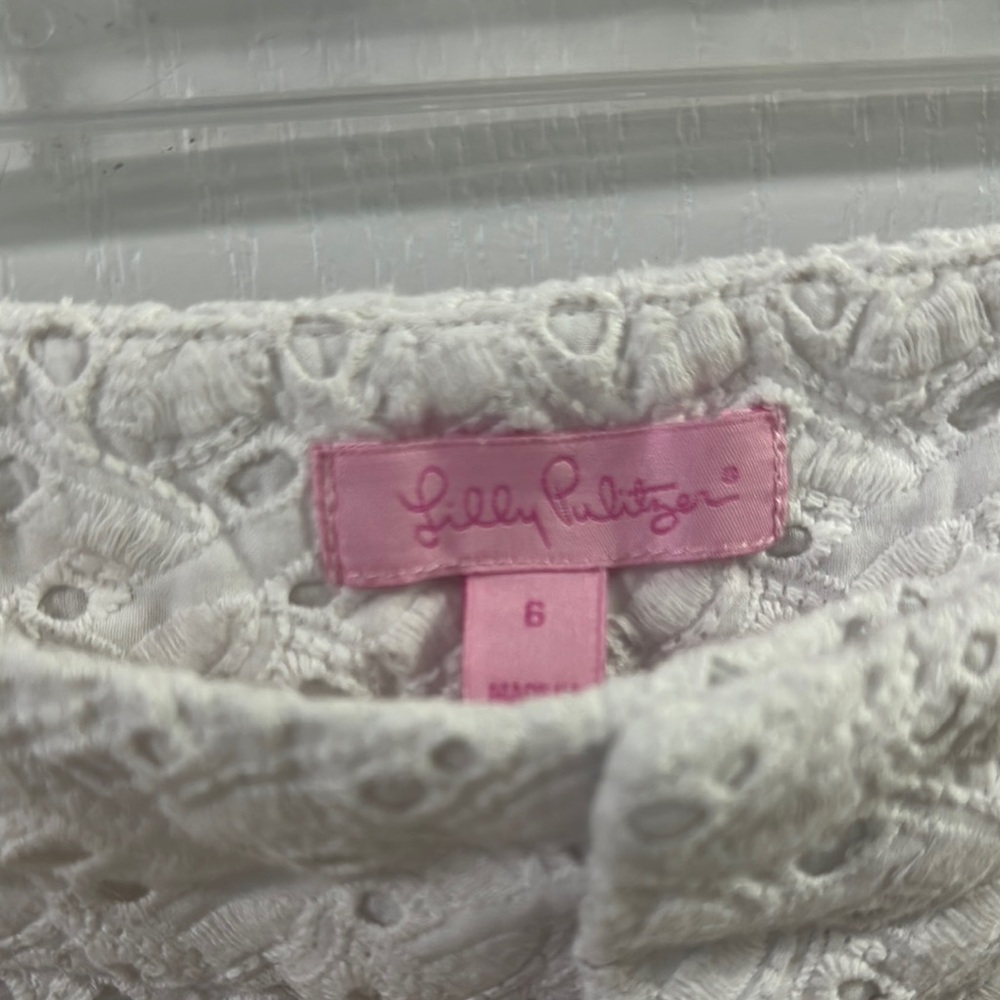 Lilly Pulitzer Size 6 White Lace Shorts - Picture 2 of 6